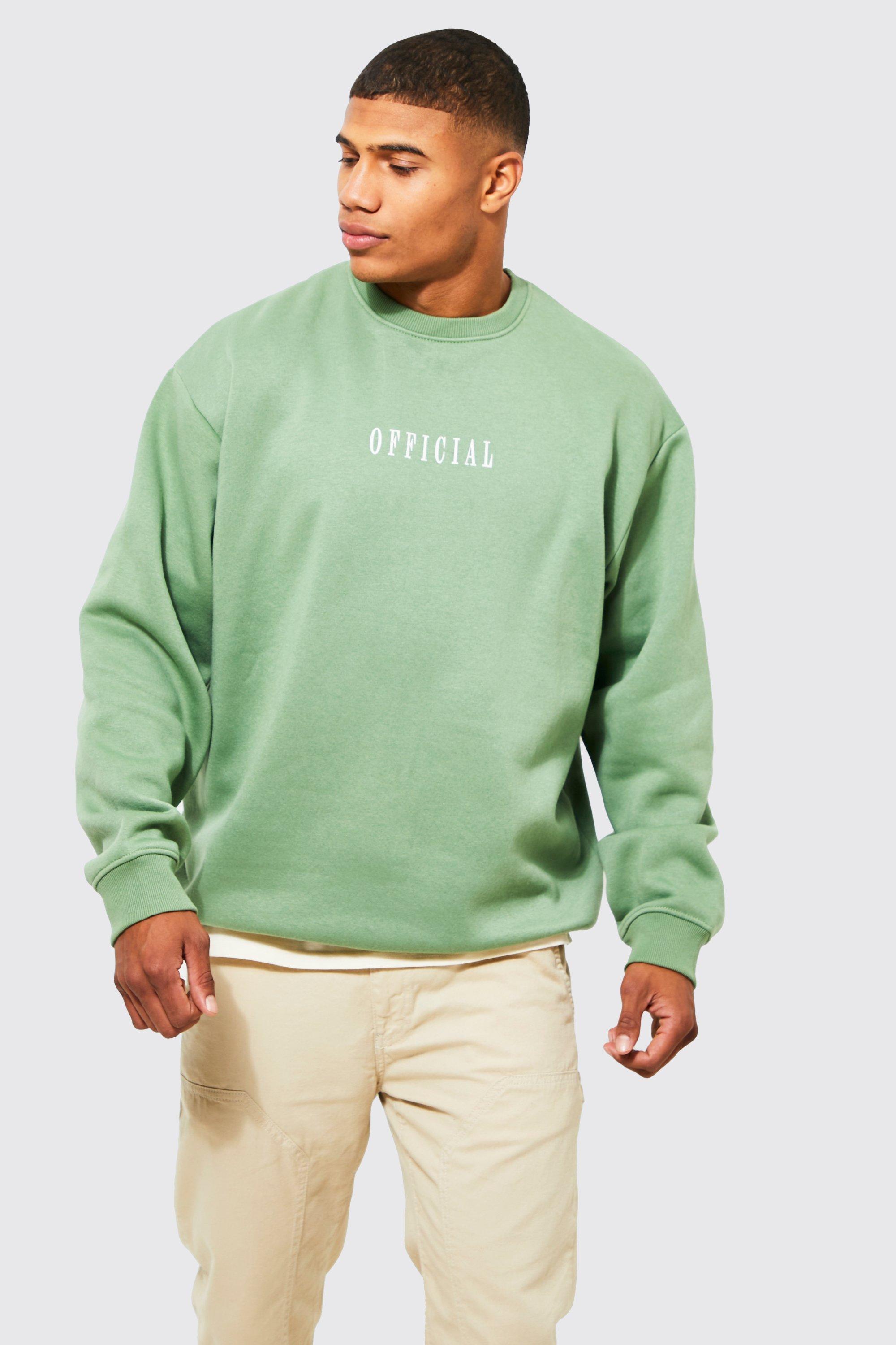 Oversized Official Crew Neck Sweatshirt | boohooMAN USA